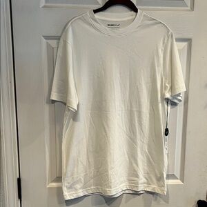 William Rast White Peruvian Pima CottonShort Sleeve Crew Tee - Minimalist Design
